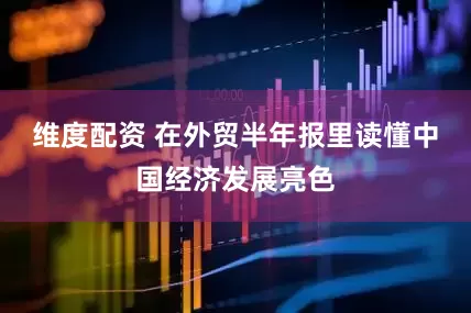 维度配资 在外贸半年报里读懂中国经济发展亮色